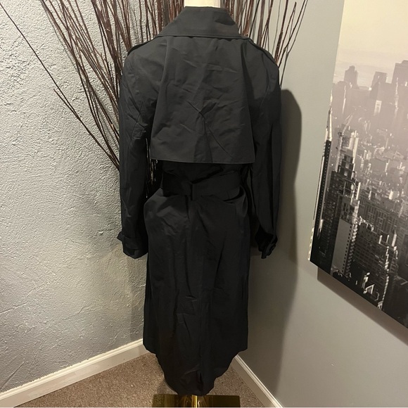 🌺NWT THE DROP EMILIA ELONGATED BLACK TRENCH COAT SIZE SMALL🌺 - Picture 4 of 7